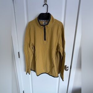 Fat Face Mustard Quarter-Zip Pullover